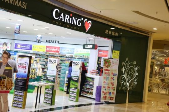 caring pharmacy komtar jbcc johor bahru